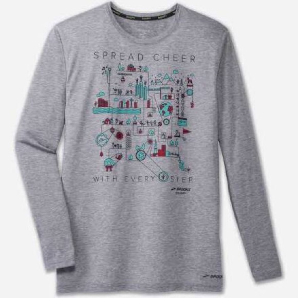 brooks running holiday shirt